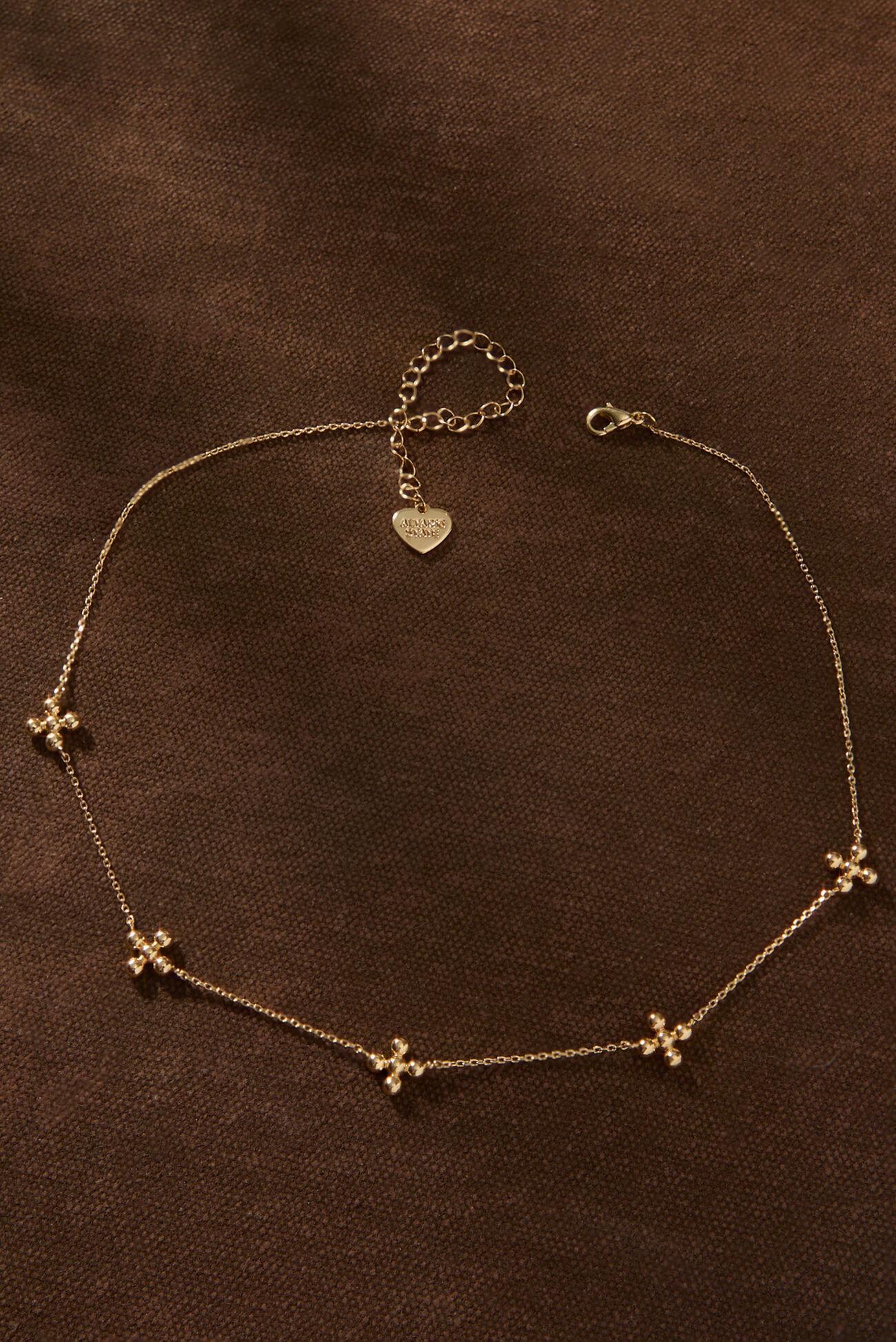 Gold Bead Station Choker Product Image