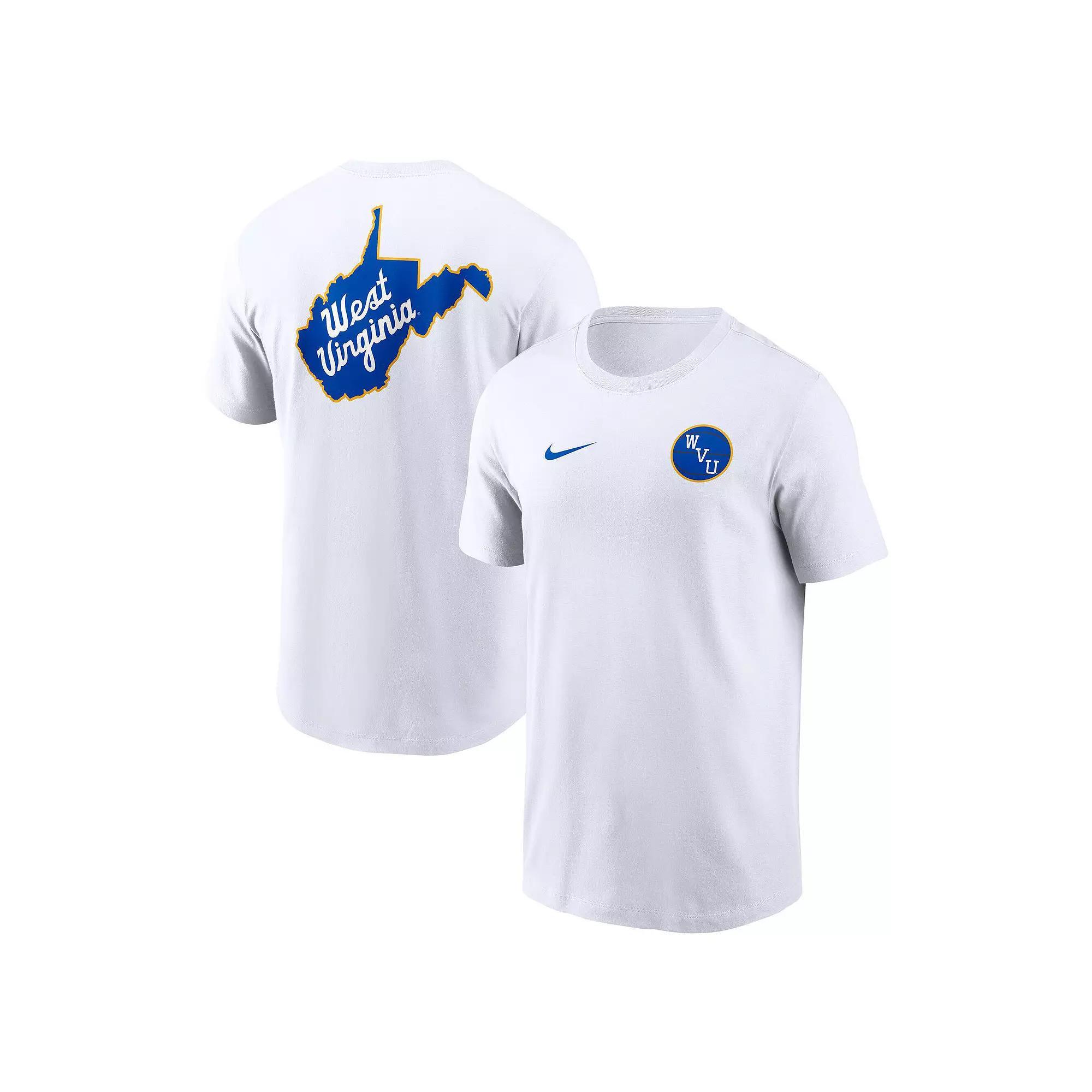 Men's Nike Jerry West White West Virginia Mountaineers Warm Up T-Shirt, Size: Small Product Image