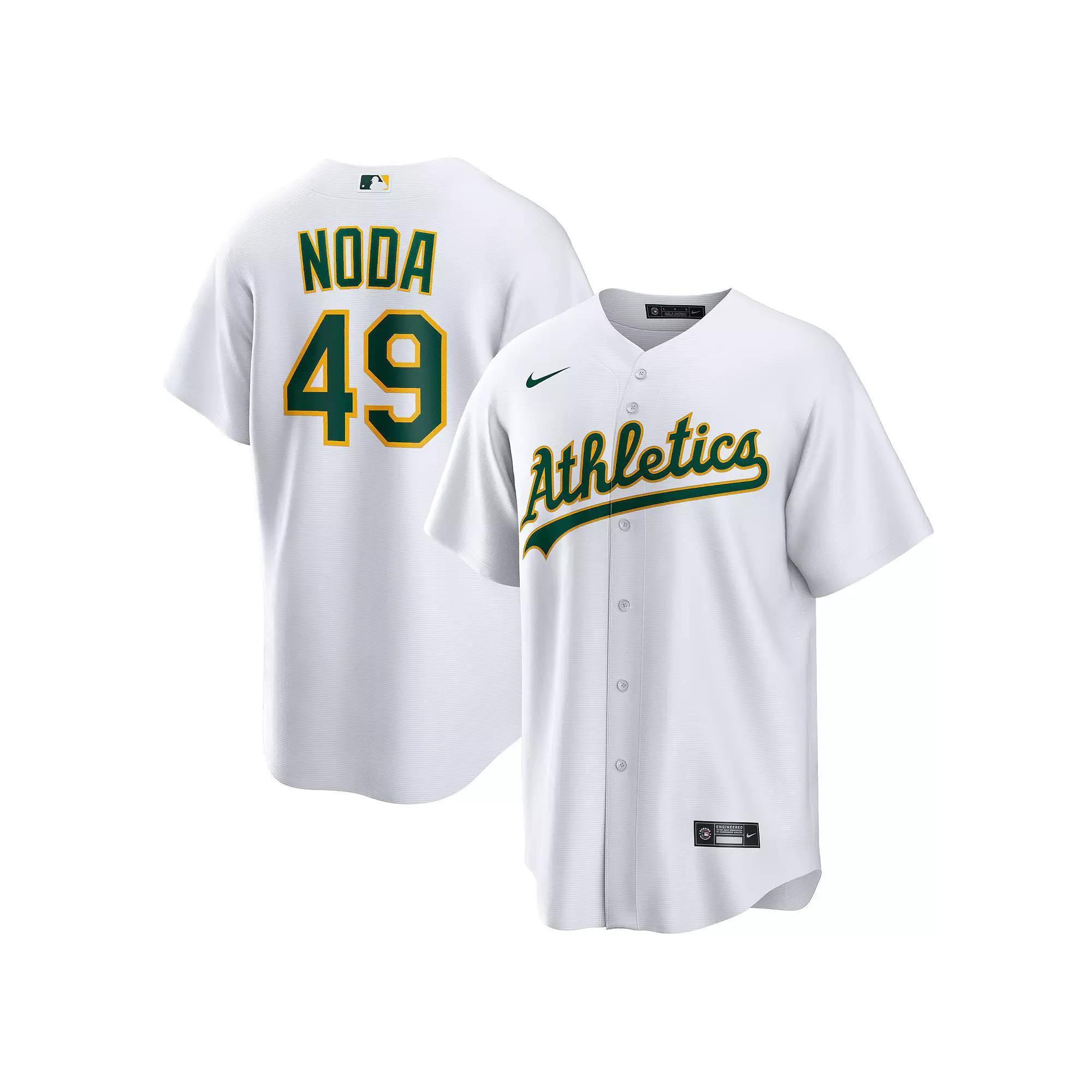 Men's Nike Ryan Noda White Oakland Athletics Home Replica Jersey, Size: Large Product Image