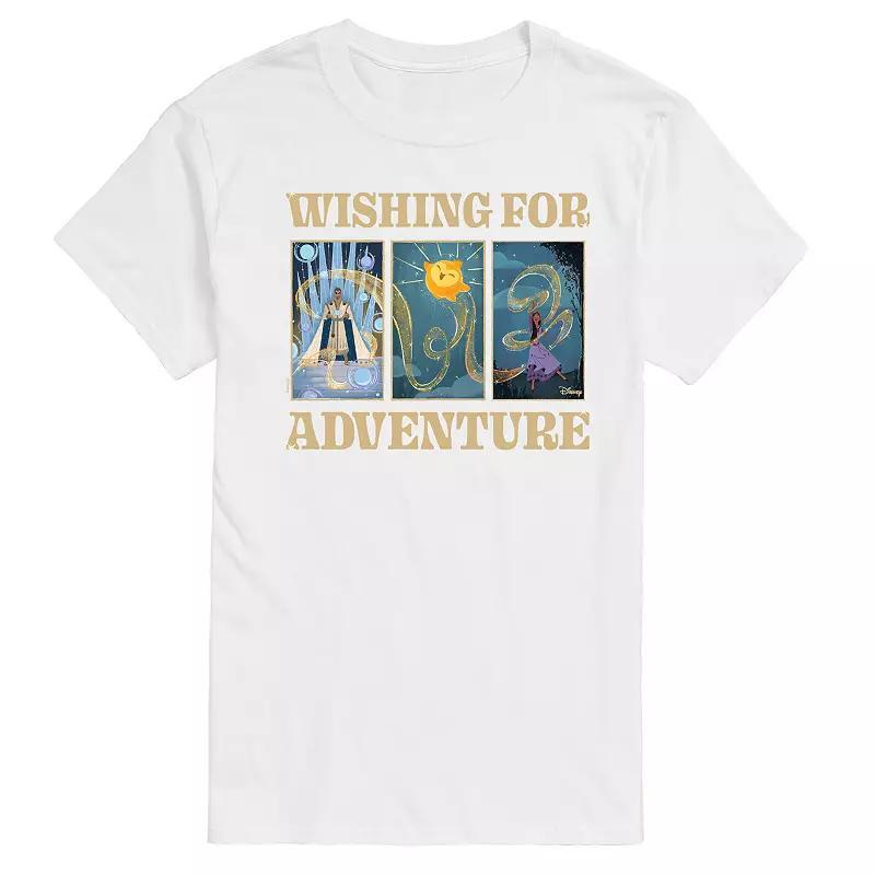 Disney's Wish Big & Tall Wishing For Adventure Graphic Tee, Men's, Size: XXL Tall, White Product Image