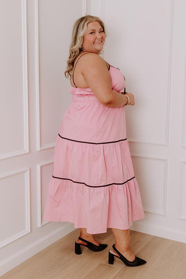 Coquette Moment Maxi Dress in Pink Curves Product Image