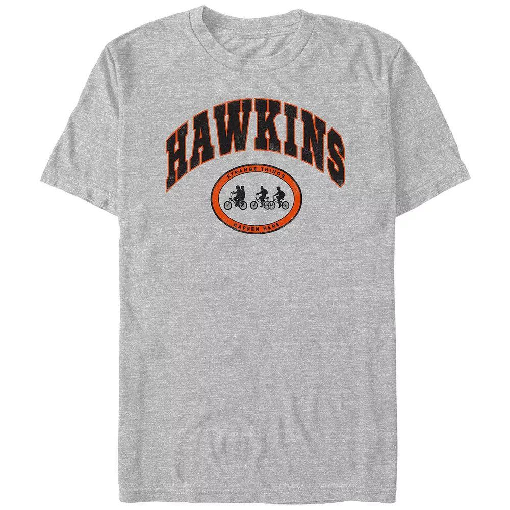 Big & Tall Stranger Things Hawkins Graphic Tee, Men's, Size: XXL Tall, Athletic Grey Product Image