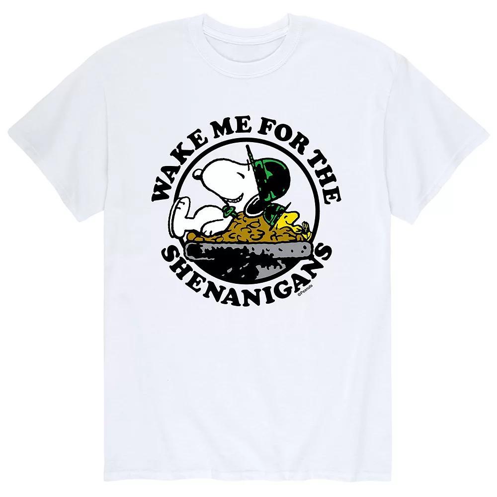 Men's Peanuts Snoopy St. Patrick's Day "Wake Me For The Shenanigans" Tee,  Product Image
