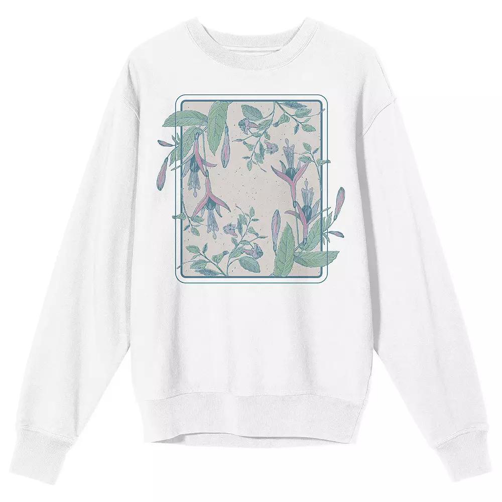 Men's Fuchsia Flower Long Sleeve Graphic Tee,  Product Image