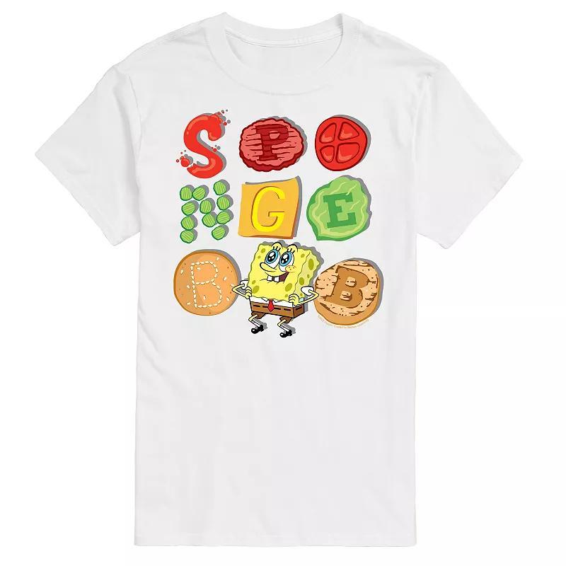 Big & Tall SpongeBob SquarePants Krabby Patty Contents Graphic Tee, Men's, Size: 5XB, White Product Image