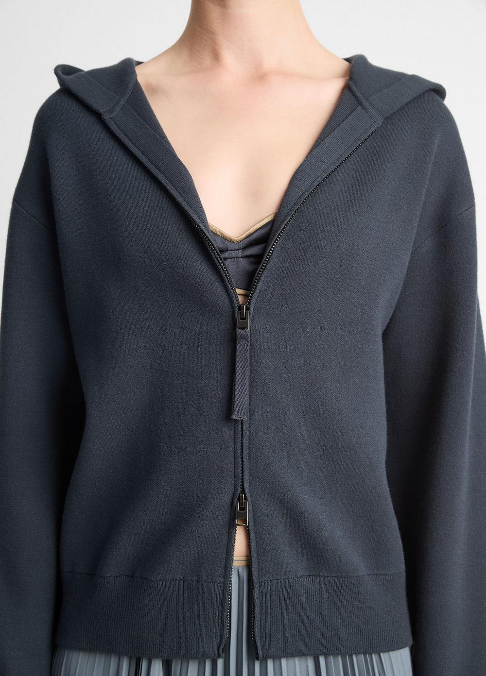 Two-Way Zip-Up Hoodie Product Image