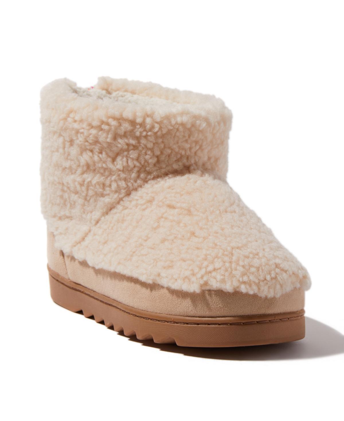 Dearfoams Womens Whitney Teddy Bootie Slippers Product Image