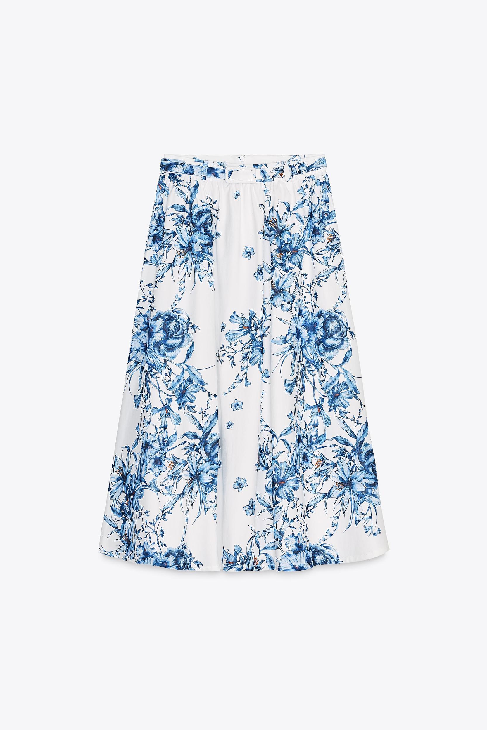 FLORAL PRINT MAXI SKIRT Product Image