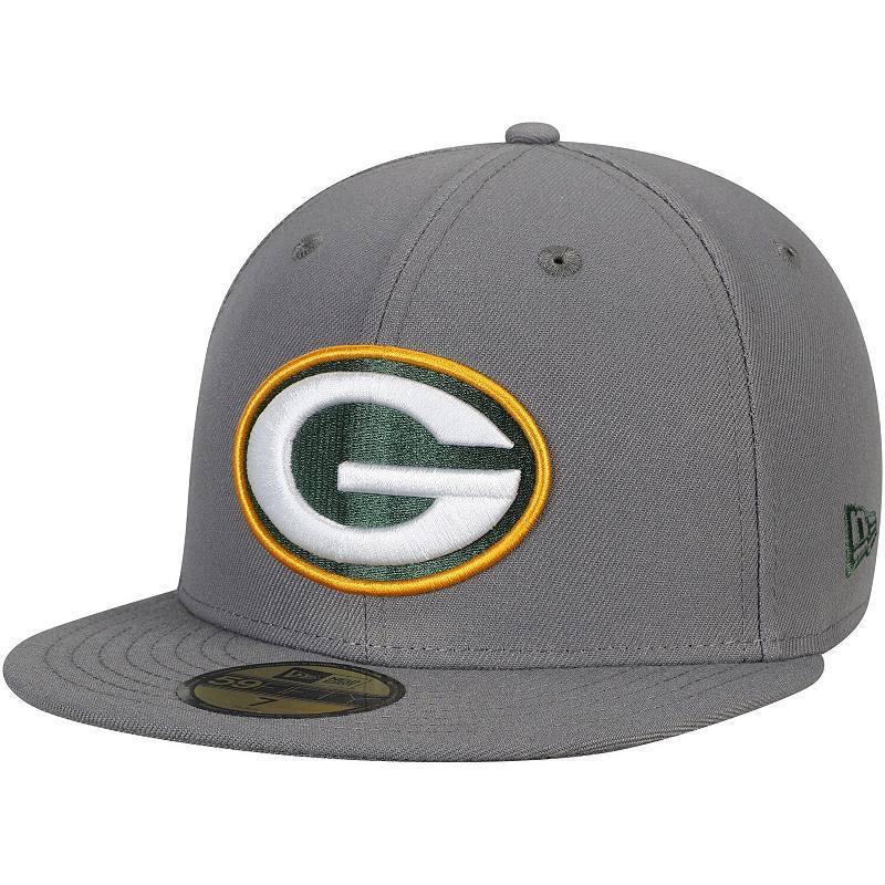 Mens New Era Graphite Green Bay Packers Storm 59FIFTY Fitted Hat Product Image