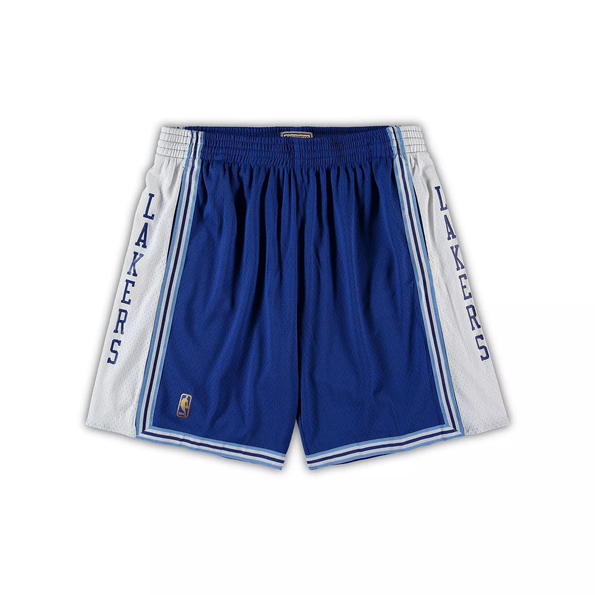 Men's Mitchell & Ness Royal Los Angeles Lakers Big & Tall Hardwood Classics Team Swingman Shorts,  Product Image