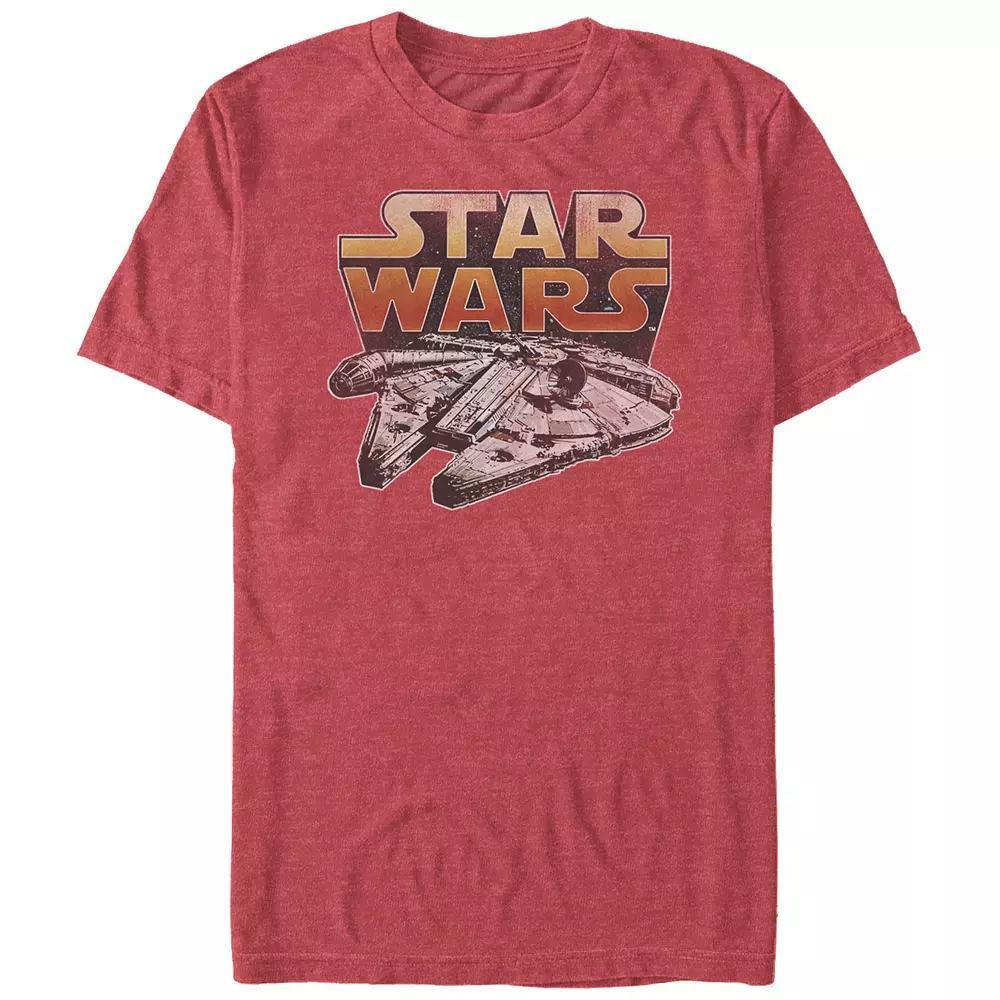 Big & Tall Star Wars Millennium Falcon Graphic Tee, Men's, Size: 4XL, Red Grey Product Image