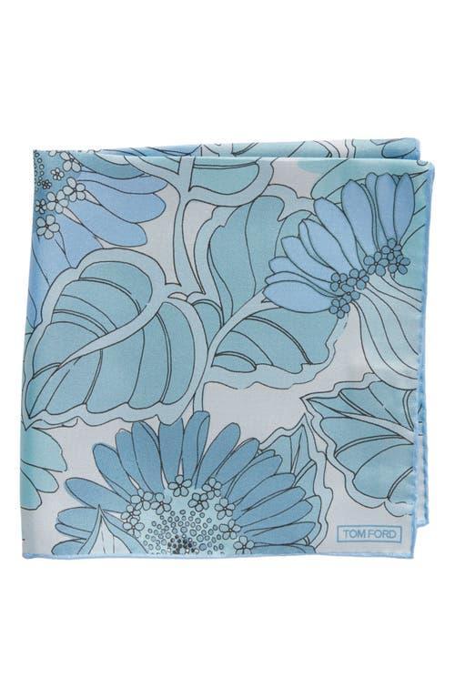 Mens Floral-Print Silk Pocket Square Product Image