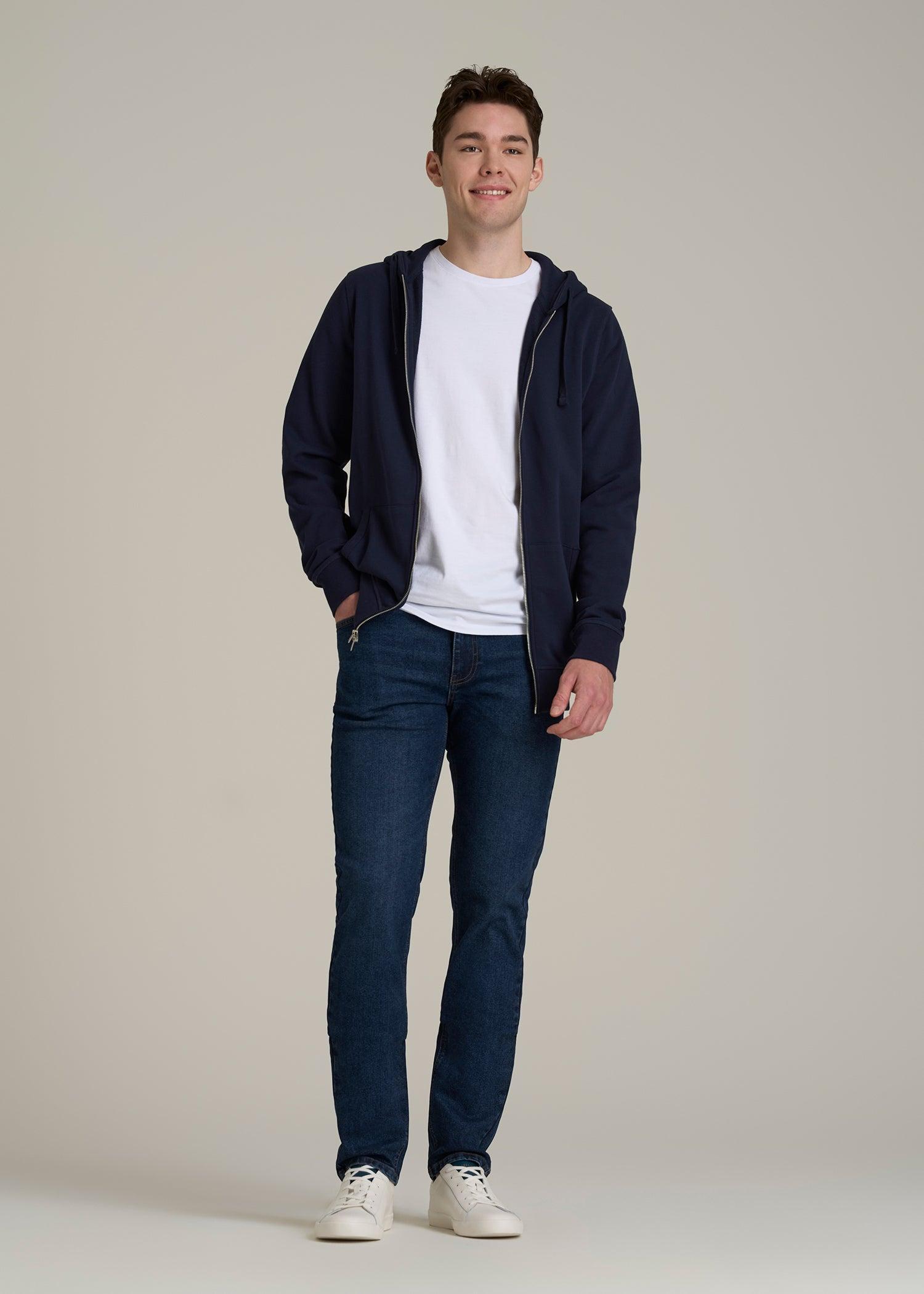 Dylan Slim Fit Jeans for Tall Men in Faded Dark Indigo Male Product Image