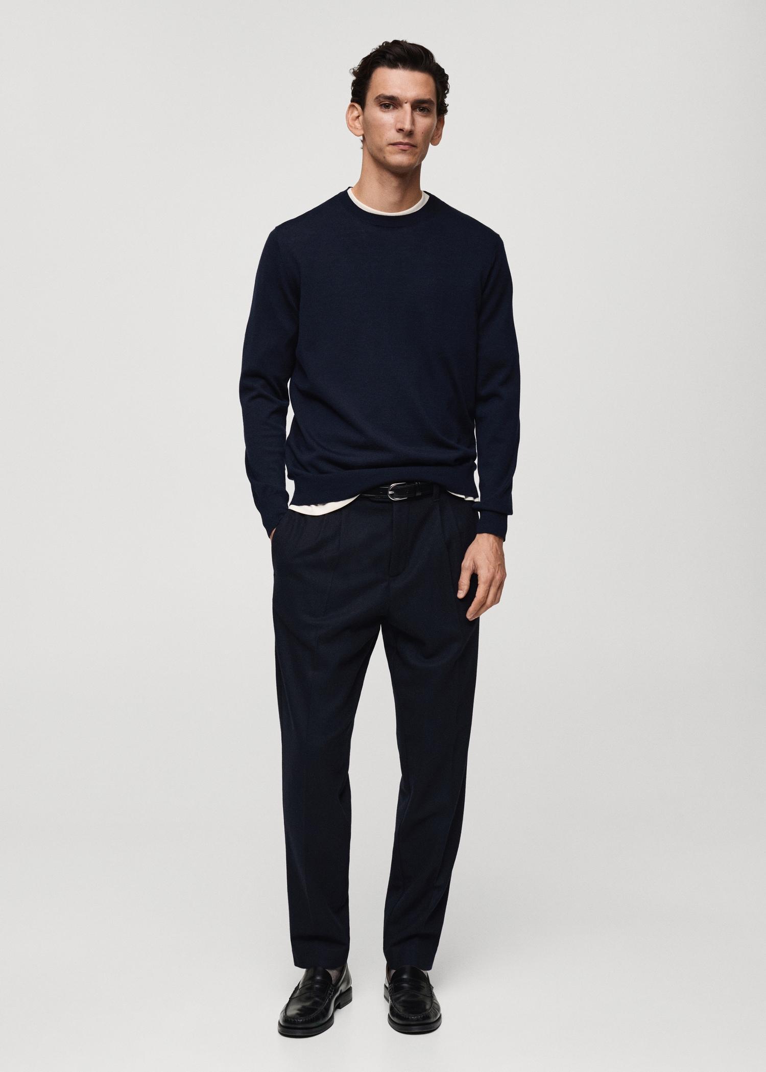 100% merino wool sweater - Men | MANGO USA Product Image