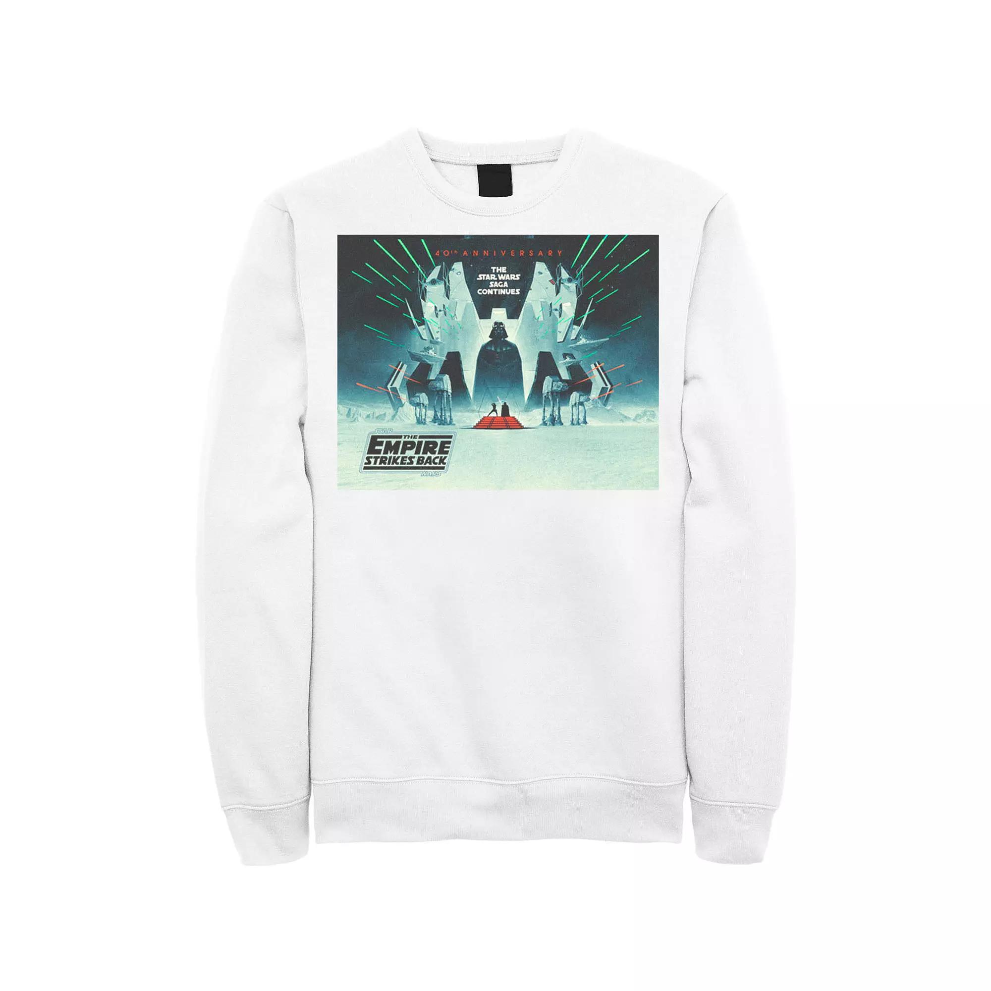 Men's Star Wars: The Empire Strikes Back 40th Anniversary Poster Sweatshirt, Size: XL, Blue Product Image