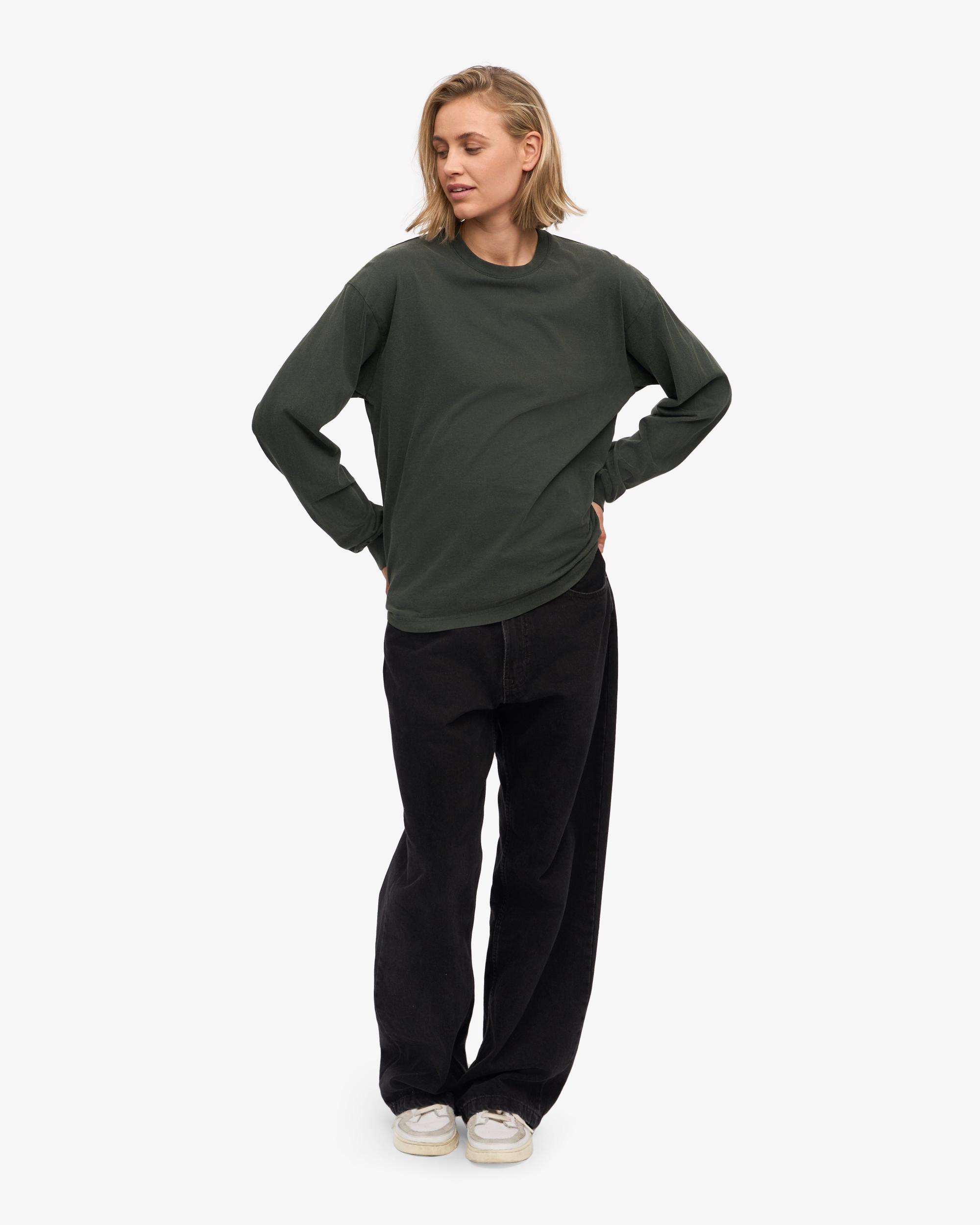 Oversized Organic LS T-Shirt - Midnight Forest Product Image