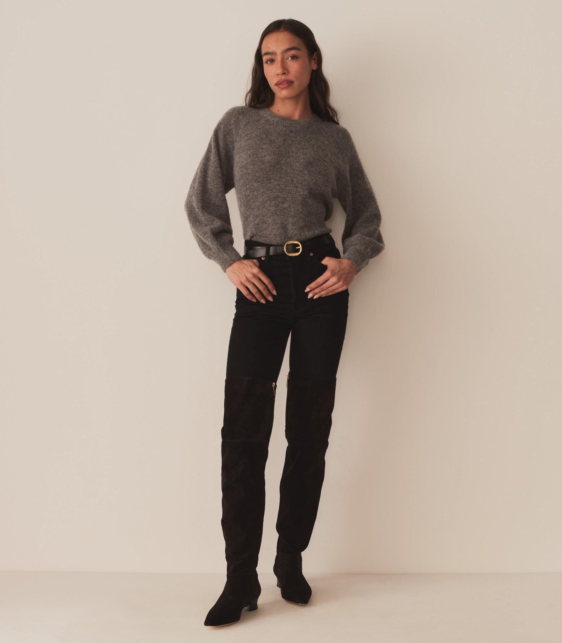 MARSENA SWEATER -- DARK HEATHER GREY Product Image