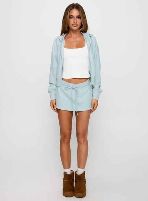 Down Low Fleece Skort Blue Product Image