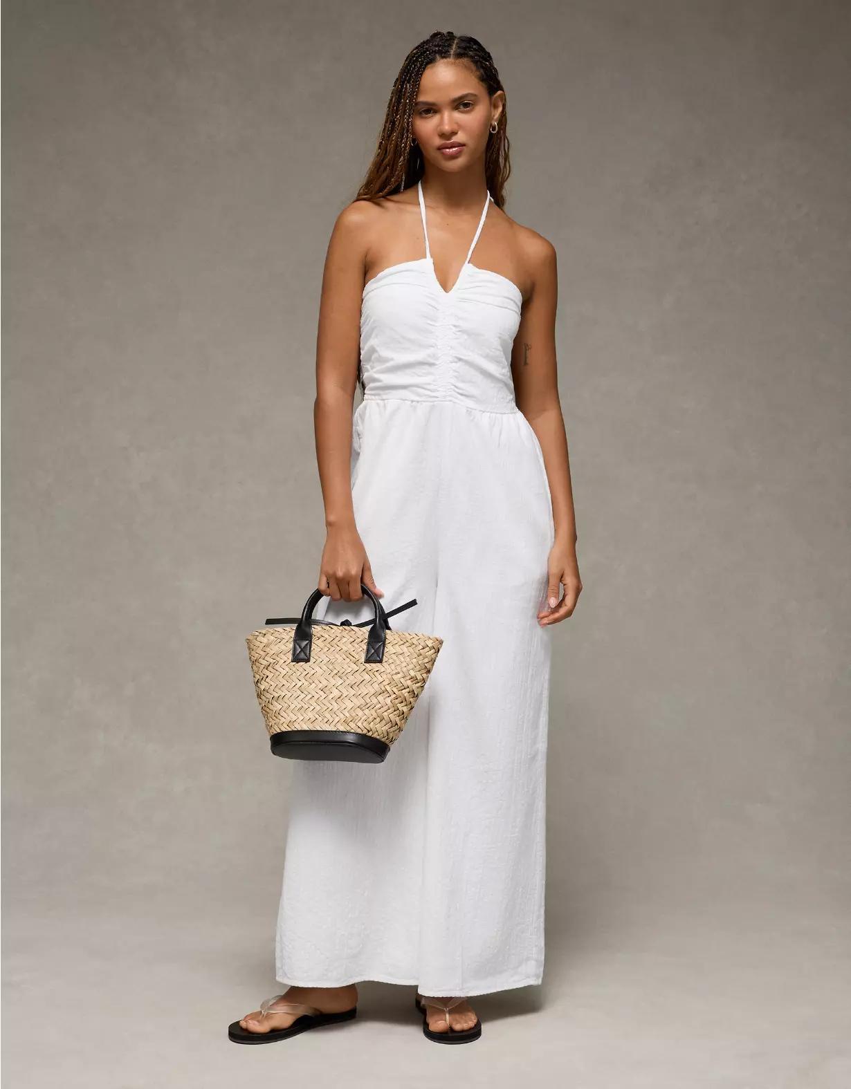 AE Cut-Out Halter Jumpsuit Product Image