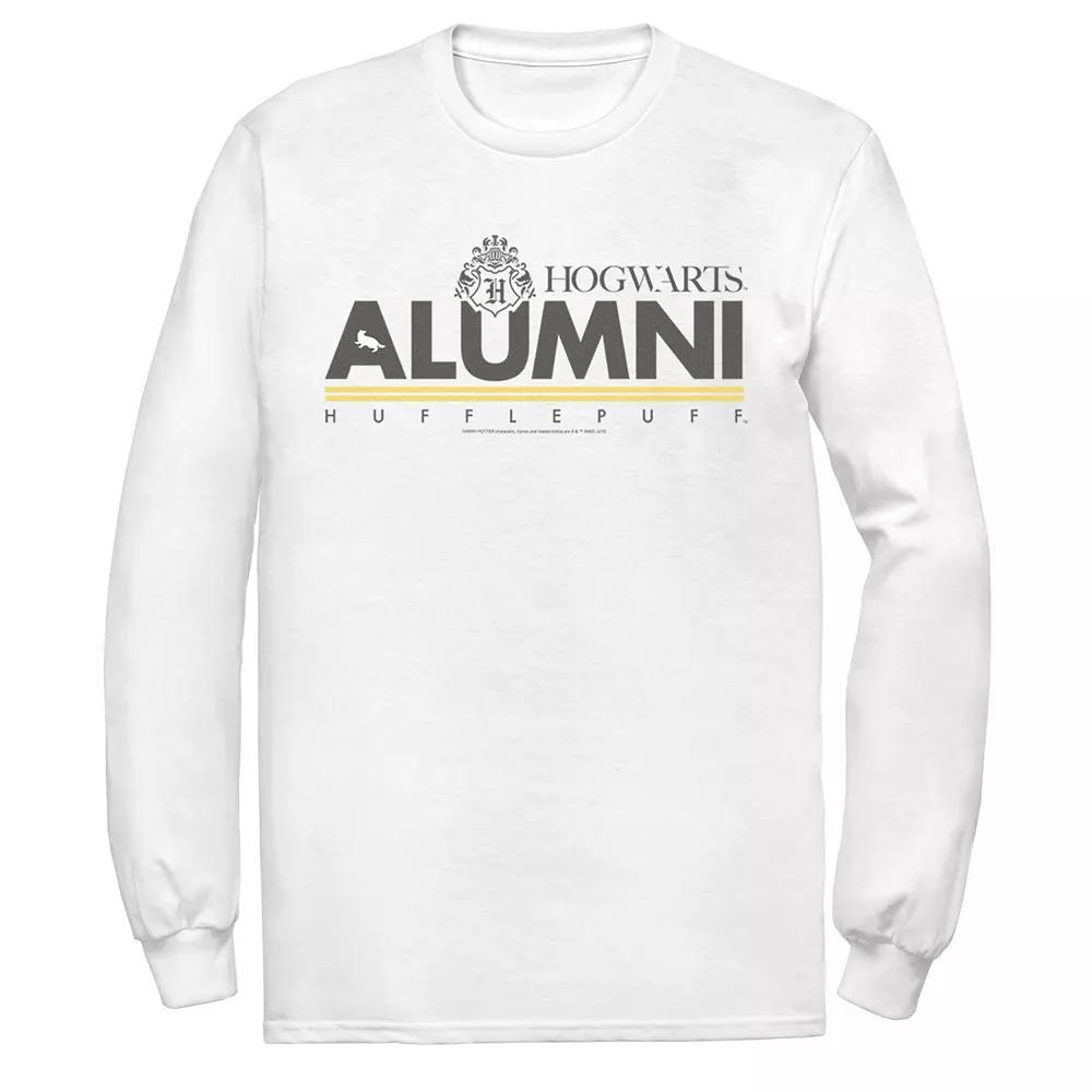 Men's Harry Potter Hogwarts Alumni Hufflepuff Long Sleeve Graphic Tee, Size: Small, White Product Image