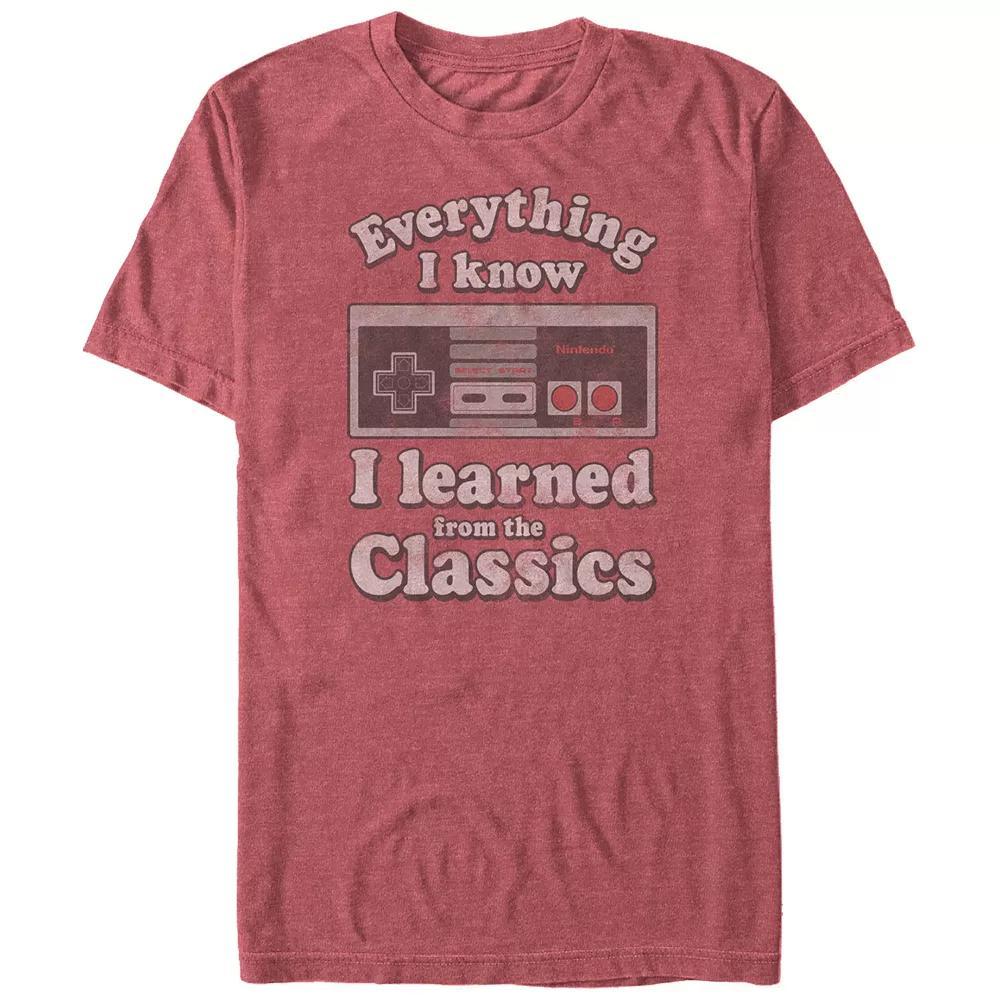 Big & Tall Nintendo I Learned From The Classics Graphic Tee, Men's,  Product Image