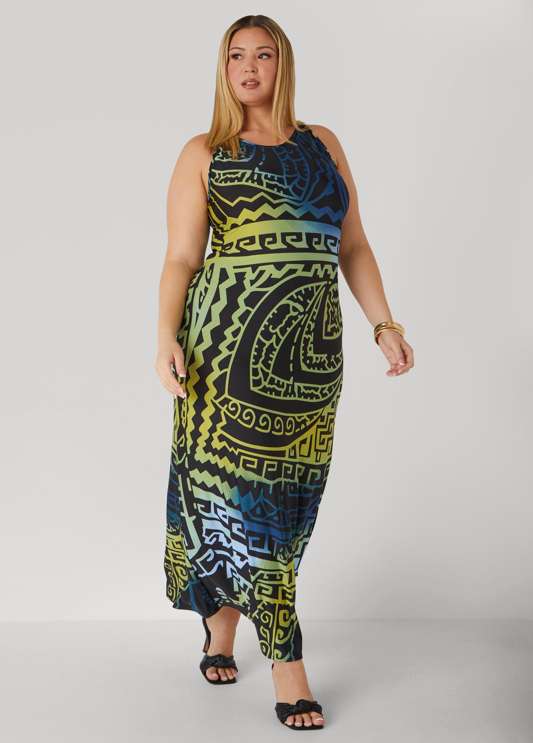 Tribal Print Maxi Dress Product Image