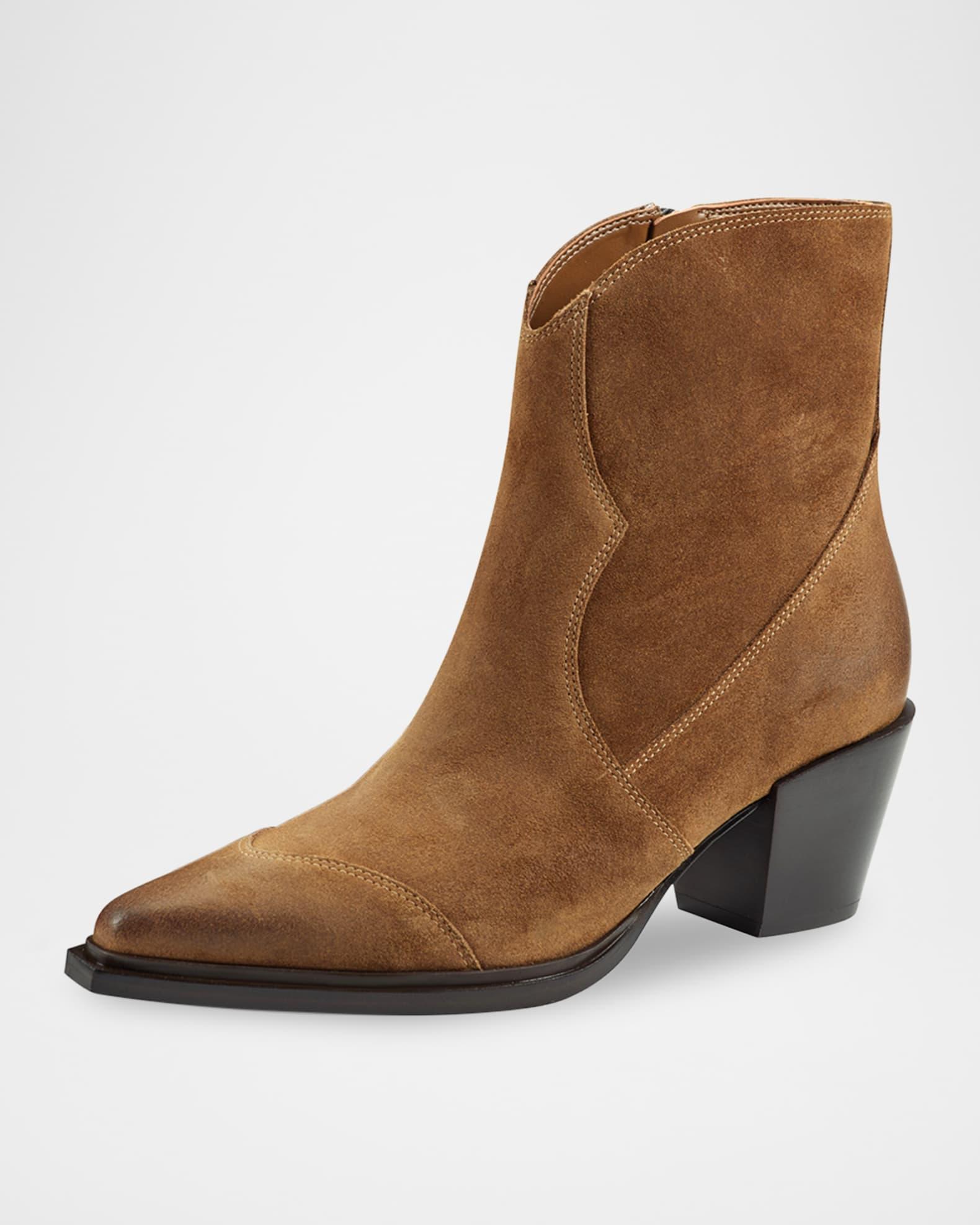 Giulie Leather Western Booties Product Image