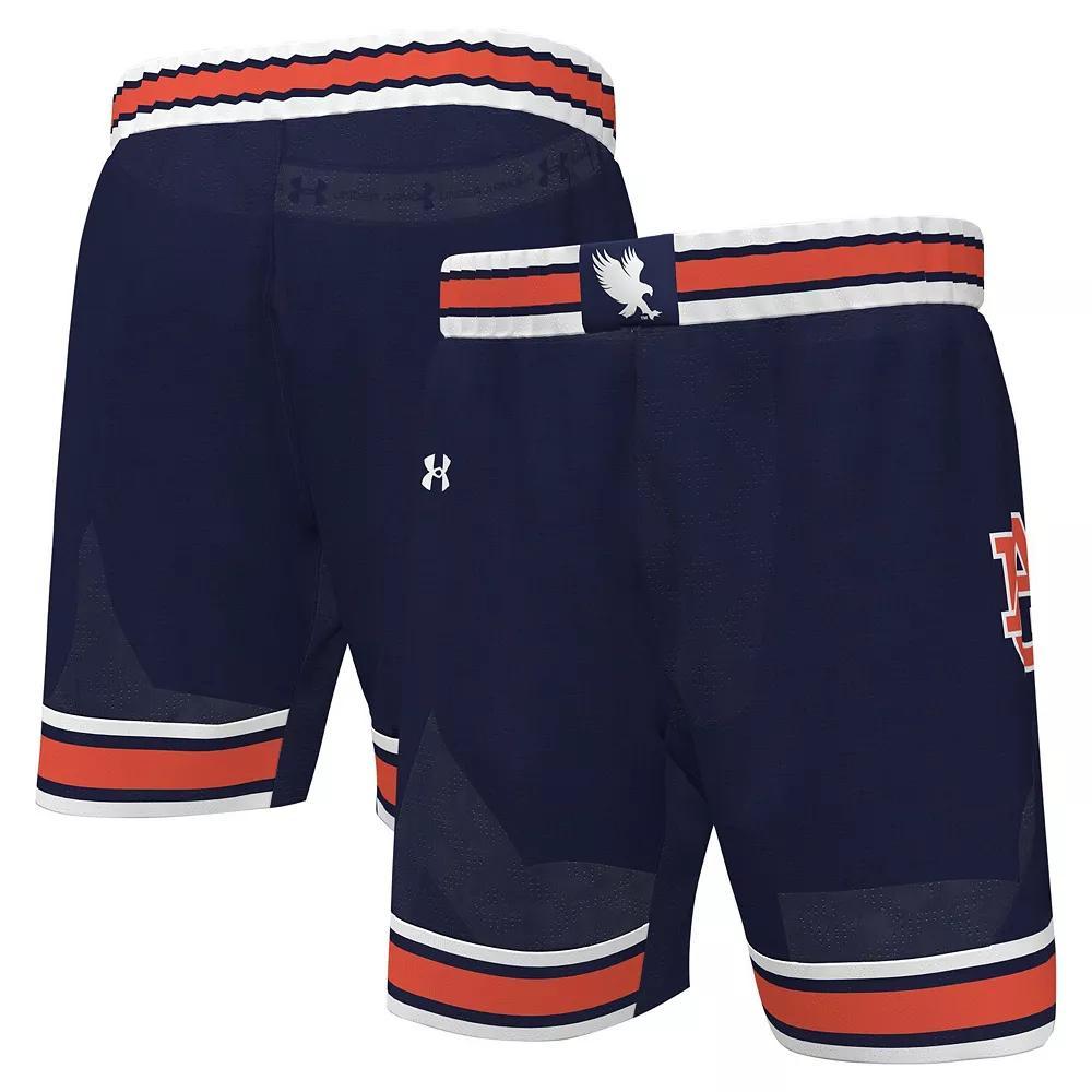 Men's Under Armour Navy Auburn Tigers Replica Basketball Shorts,  Product Image