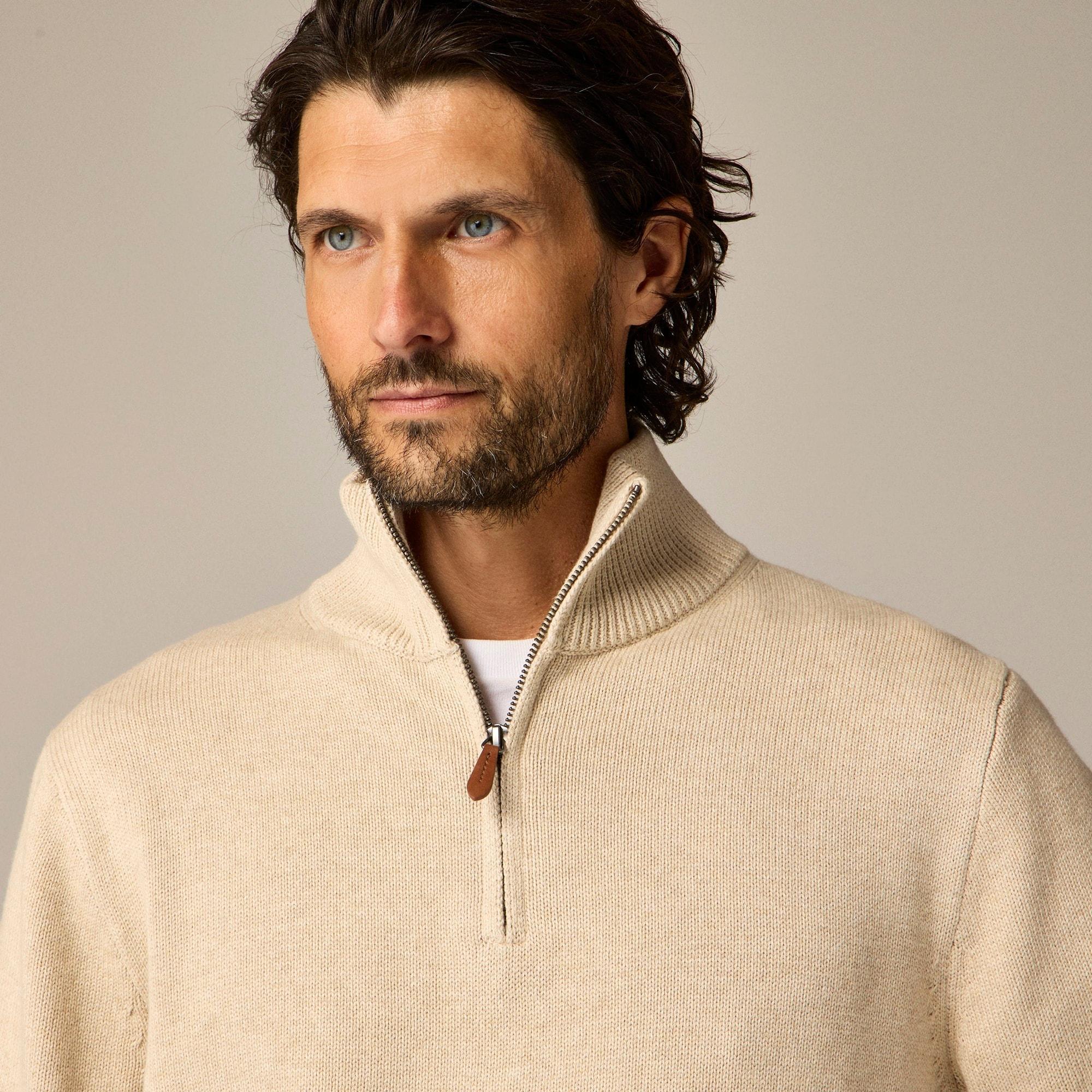 Heritage cotton half-zip sweater Product Image