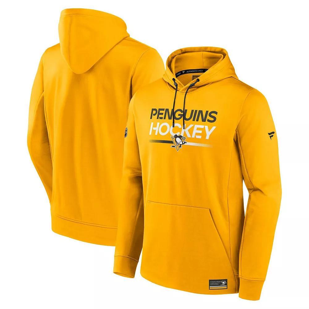 Men's Fanatics Gold Pittsburgh Penguins Fleece Pullover Hoodie, Size: Medium Product Image