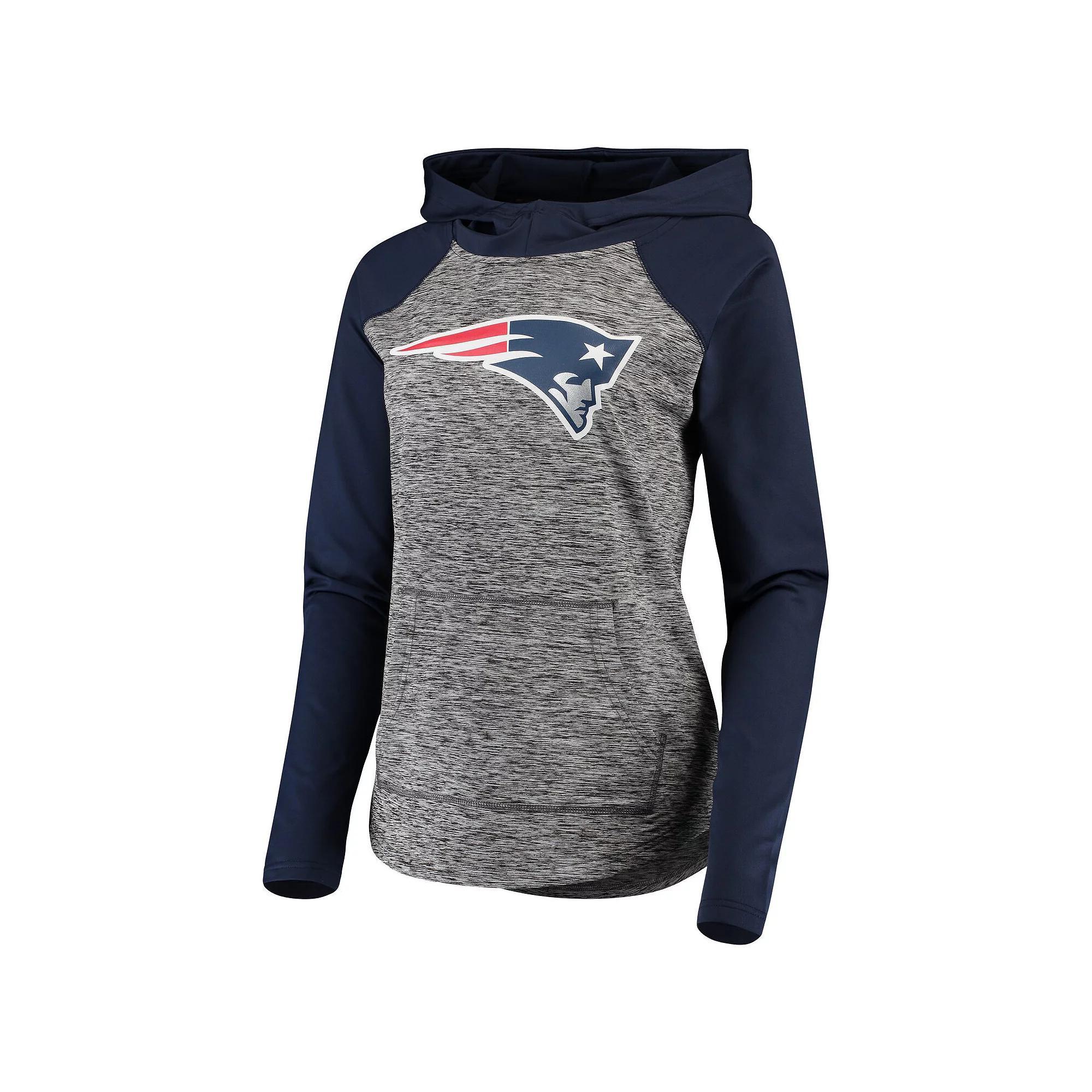 Womens G-III 4Her by Carl Banks Heathered Gray/Navy New England Patriots Championship Ring Pullover Hoodie Product Image