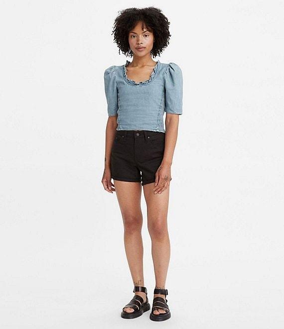 Levi's® Mid Rise Update Cuffed Hem Stretch Denim Shorts Product Image