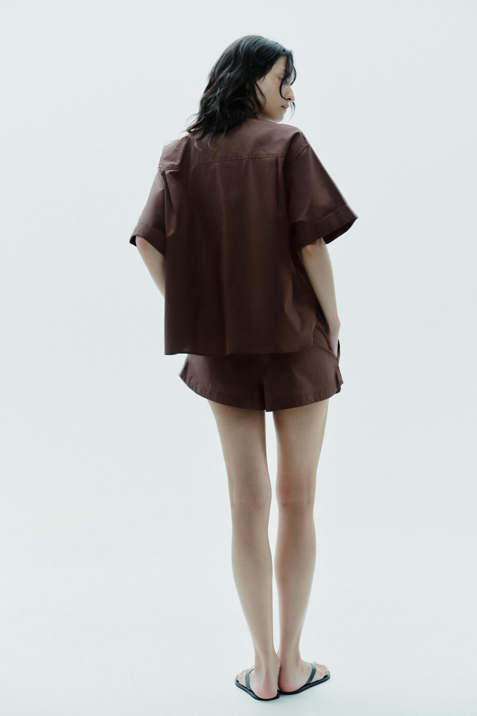 POPLIN MINI SHORTS Product Image