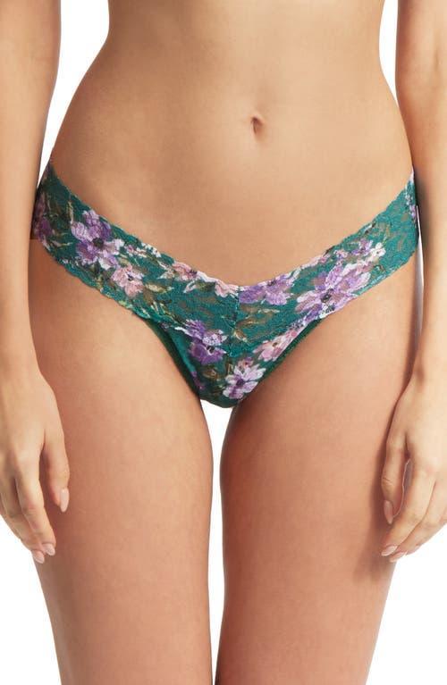 Signature Lace Low Rise Printed Thong Product Image