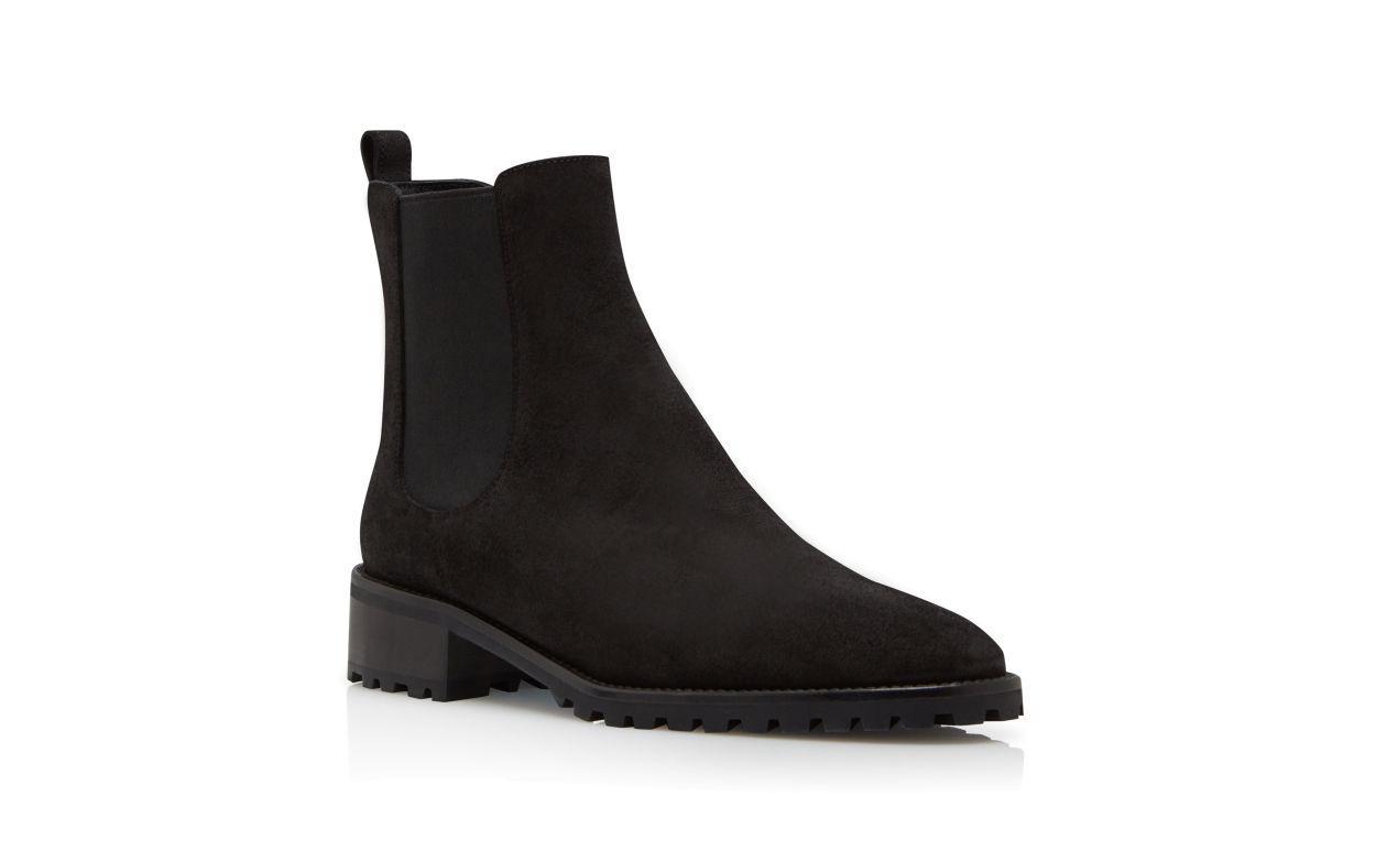 CHELATA Black Suede Chelsea Boots Product Image