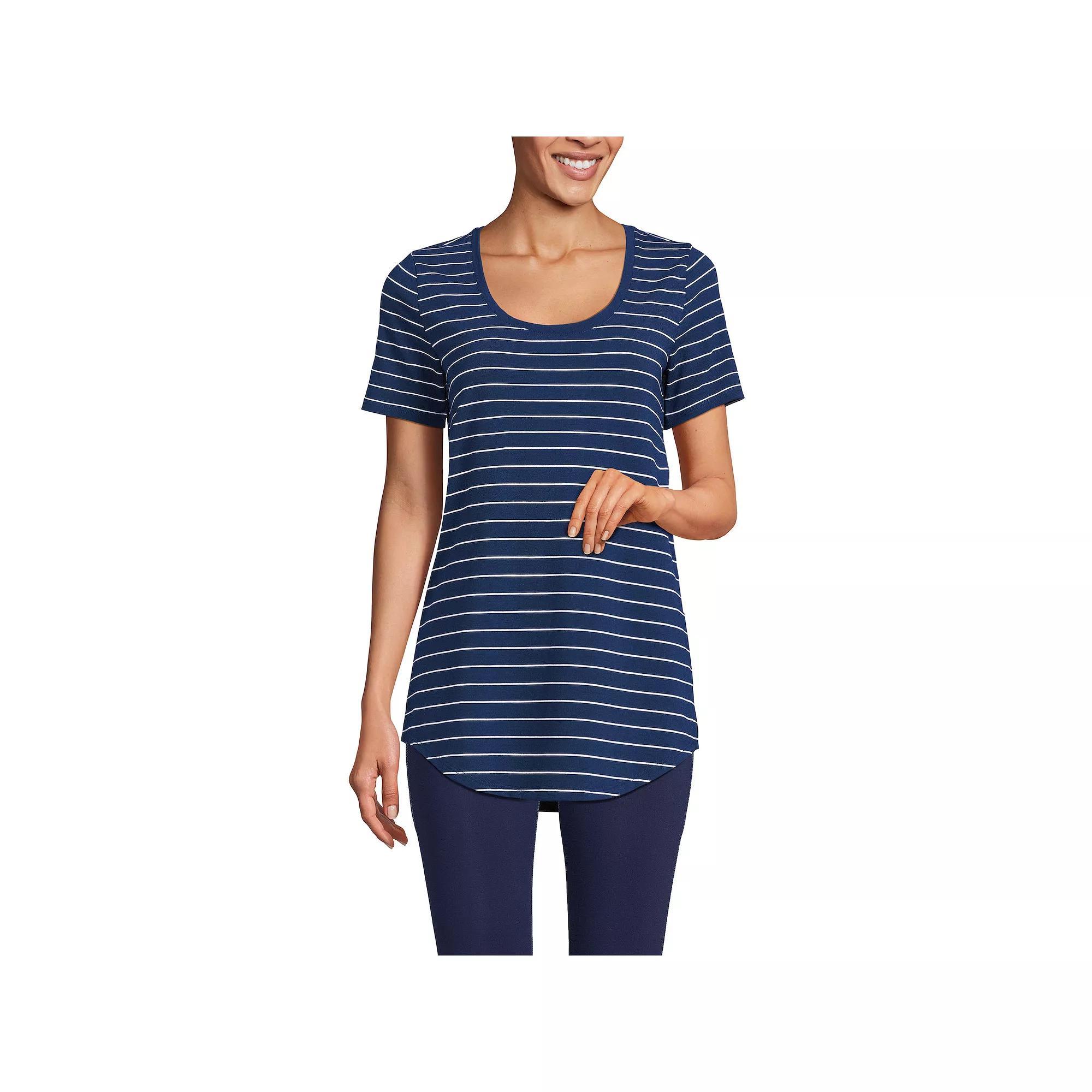 Women’s Lands' End Short Sleeve Tunic T-Shirt, Women's,  Product Image