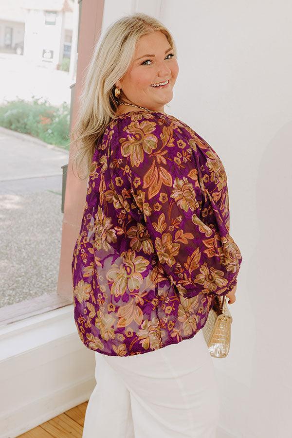 Vineyard Charm Floral Top Curves Product Image