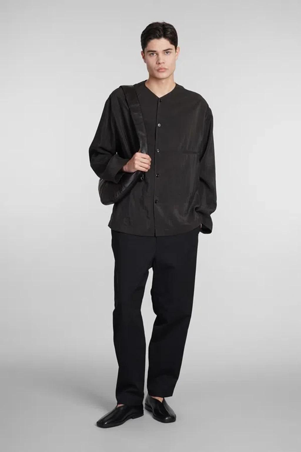 LEMAIRE Shirt In Brown Silk Product Image