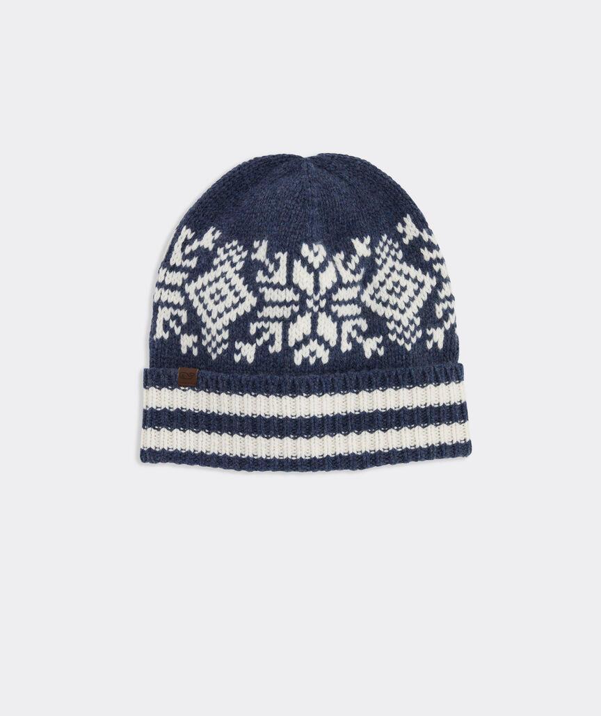 Men's Snowflake Fair Isle Beanie Product Image