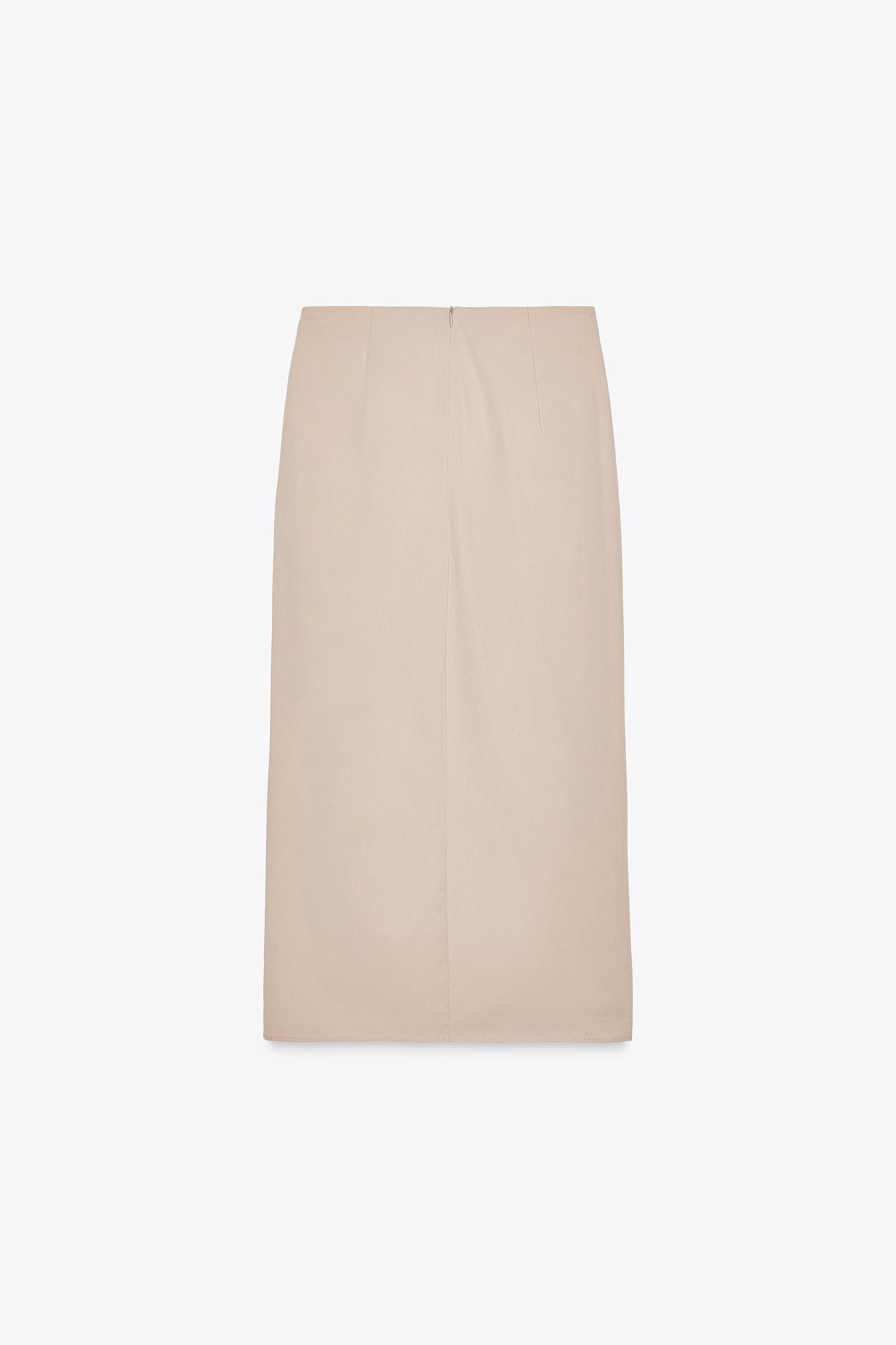 MIDI SKIRT WITH SIDE RUCHING Product Image