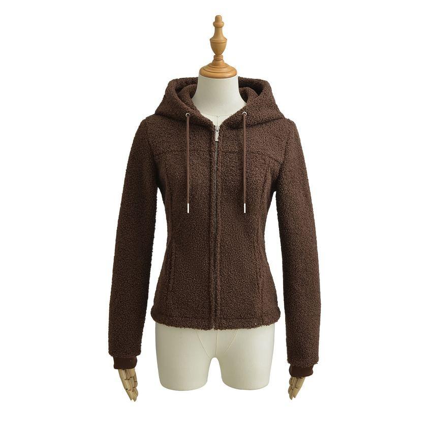 Fleece Hooded Zip-Up Jacket Product Image