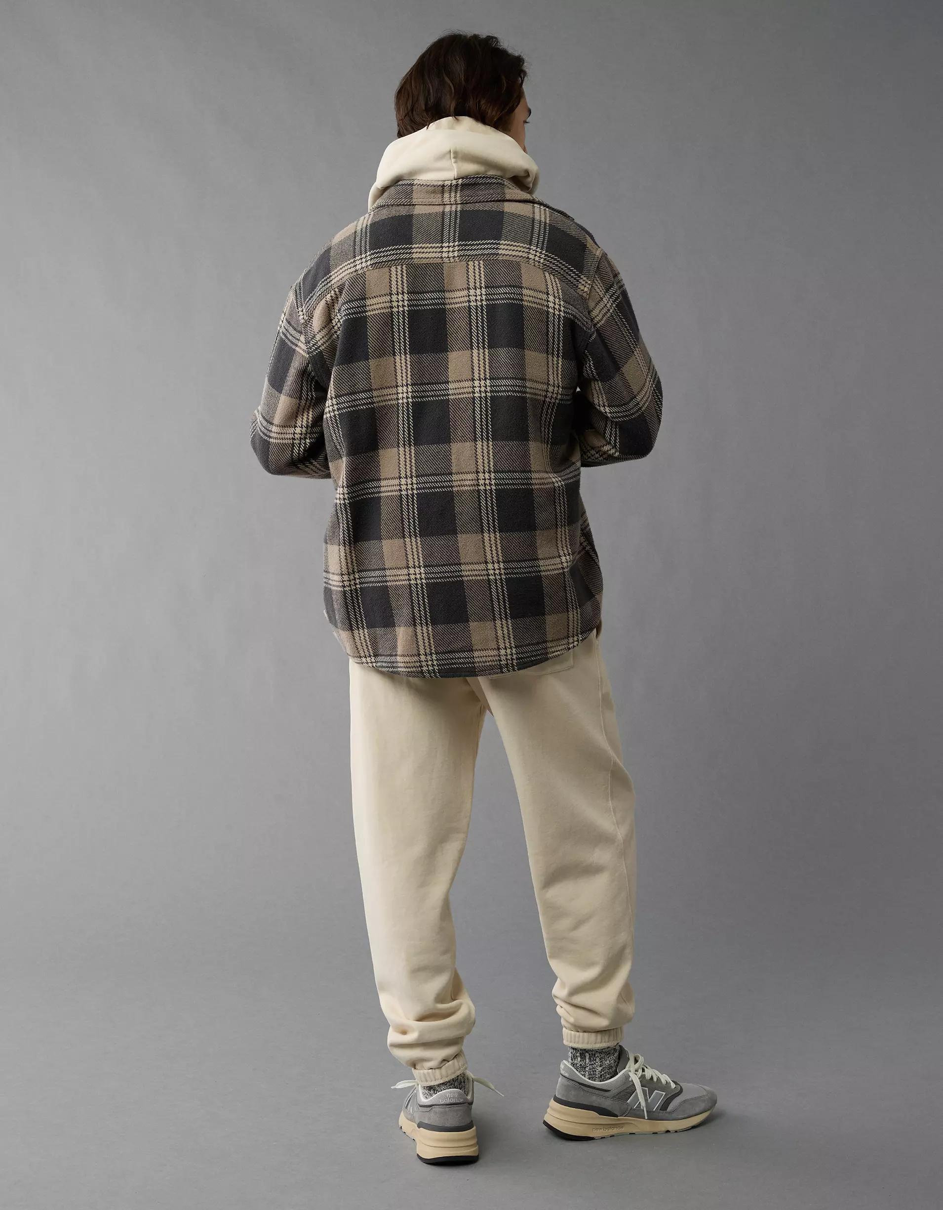 AE Textured Flannel Shirt Product Image