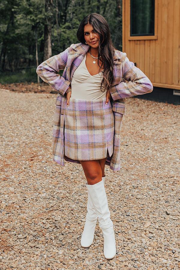 Falling For You Plaid Skirt Product Image