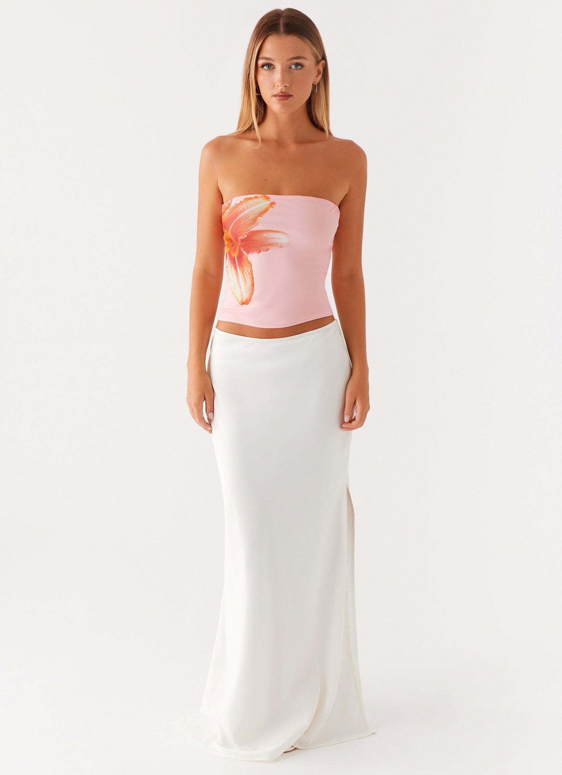 Fall For You Strapless Top - Pink Product Image