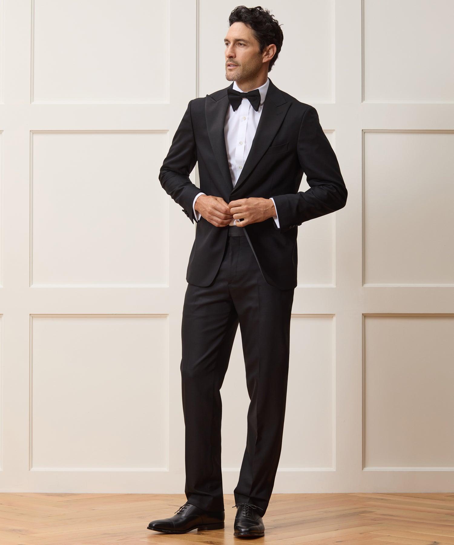 Italian Wool Peak Lapel Tuxedo Jacket Product Image