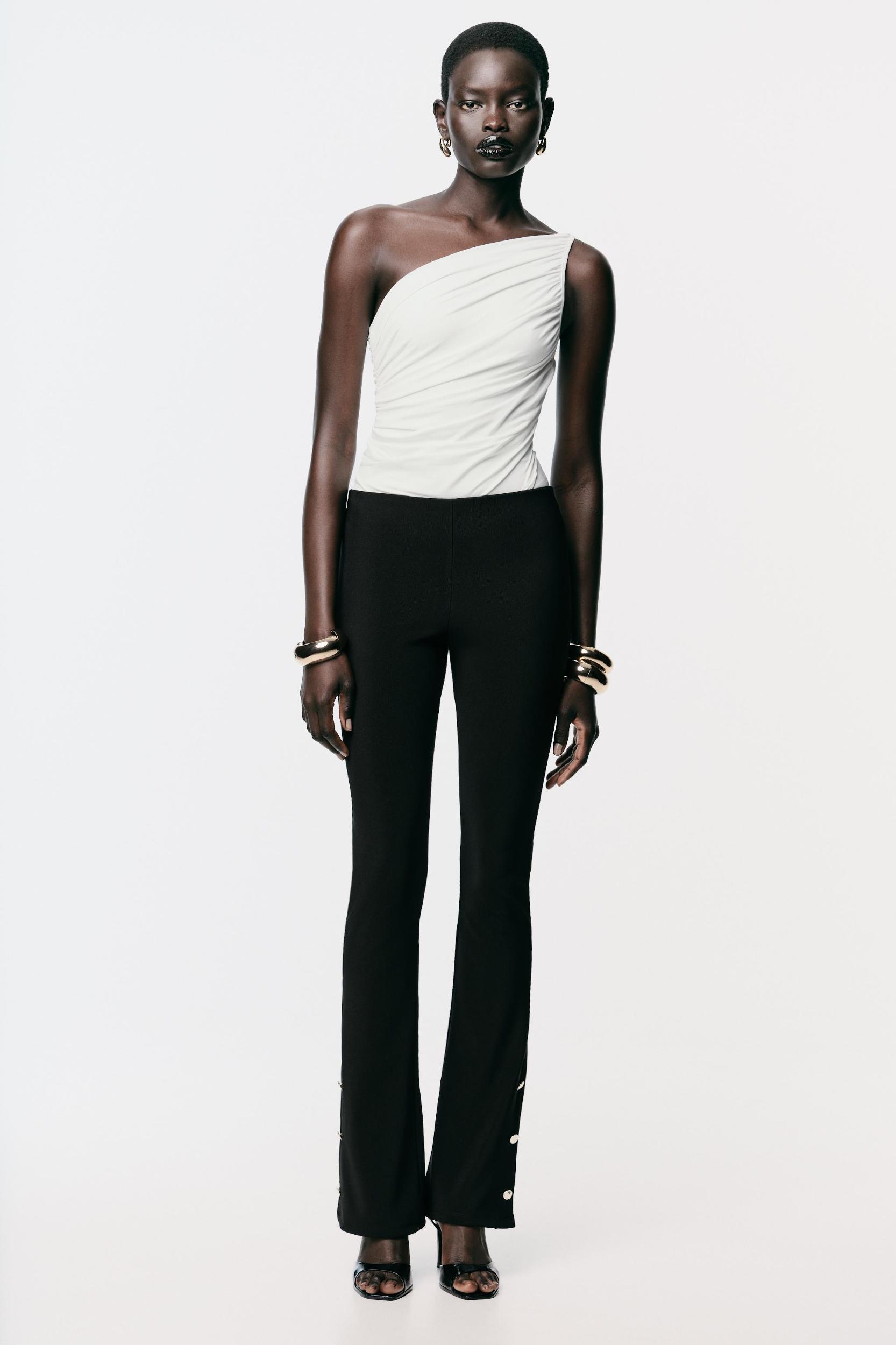 ASYMMETRIC DRAPED BODYSUIT Product Image