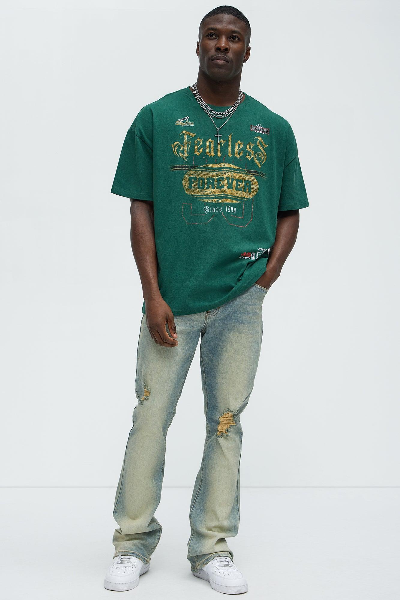 Fearless Forever Oversized Short Sleeve Tee - Hunter Green Product Image
