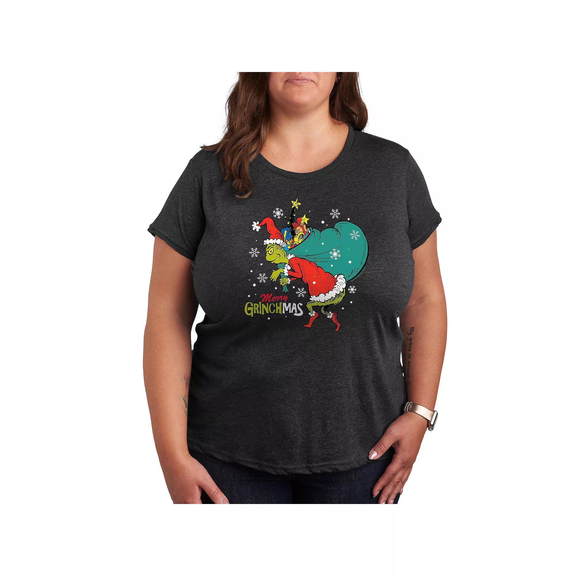 Plus Dr. Seuss The Grinch Grinchmas Toy Bag Graphic Tee, Women's,  Product Image