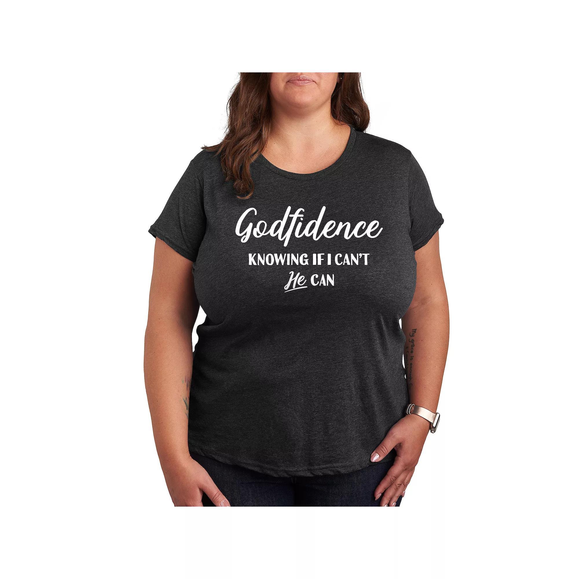 Women's Godfidence Graphic Tee, Size: Small, Heather Grey Product Image