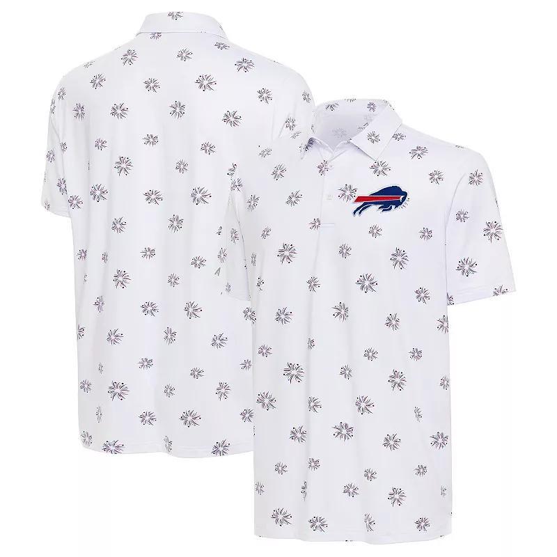 Men's Antigua White Buffalo Bills Fireworks Polo,  Product Image